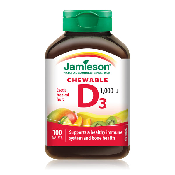 Jamieson Vitamin D3 Chewable Tablets